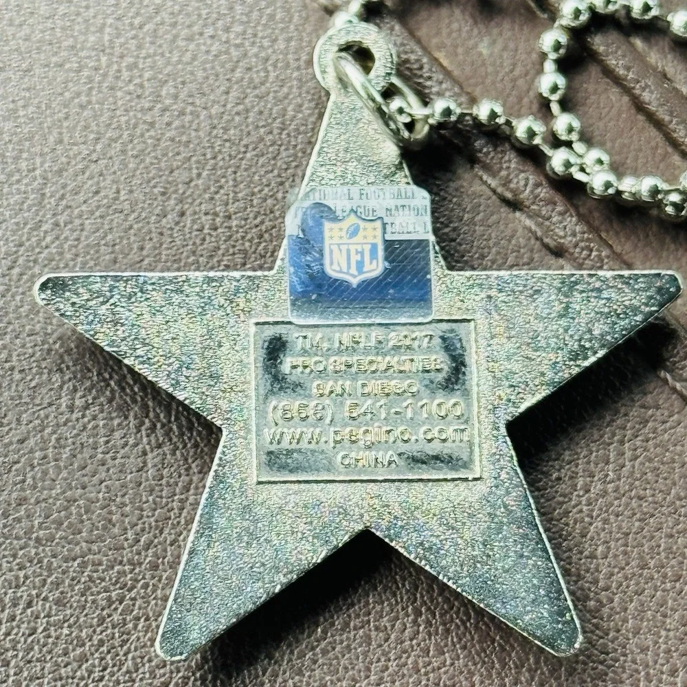 Dallas Cowboys Dog Tag Necklace + Star Charm + Tie Bar + Cufflinks Licensed MINT